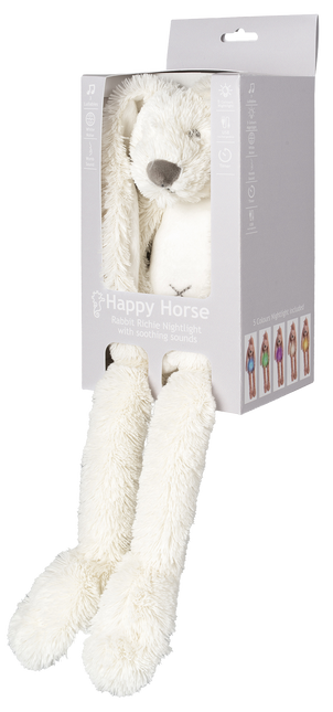 Happy Horse Cuddle Ivory Rabbit Richie z lampką nocną i dźwiękiem 34 cm