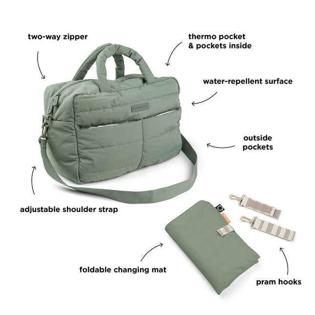 Done by Deer Diaper Bag Green