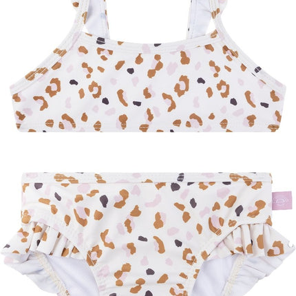 Swim Essentials Bikini Dziecięce Panther Print Off White Kahki