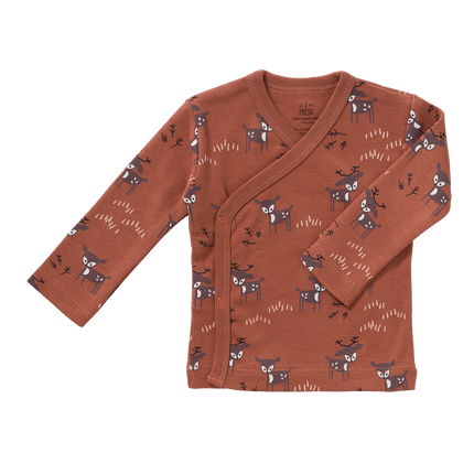 Fresk Baby Cardigan Deer Amber Brown