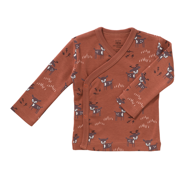 Fresk Baby Cardigan Deer Amber Brown