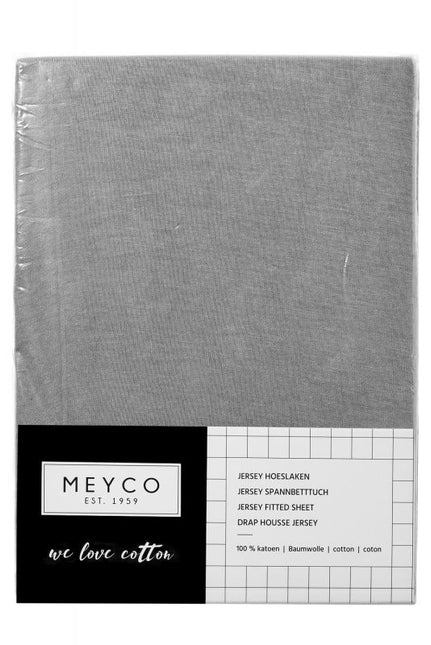 Meyco Prześcieradło Jersey Grey 60x120cm