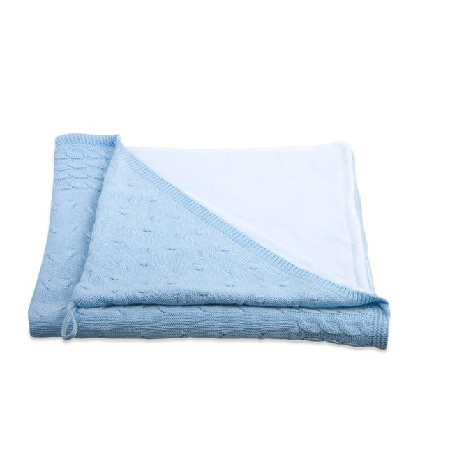 Baby's Only Wrap Blanket Baby Chenille Cable Baby Blue