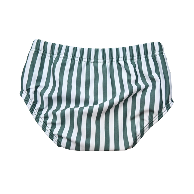 Dziecięce spodenki kąpielowe Slipstop Green Bay Stripe Girl