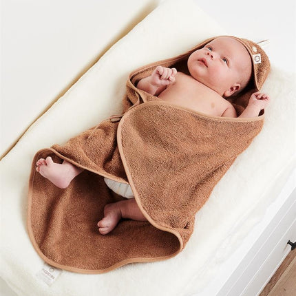 Noppies Bathcape Baby Newborn Clover Terry Indian Tan