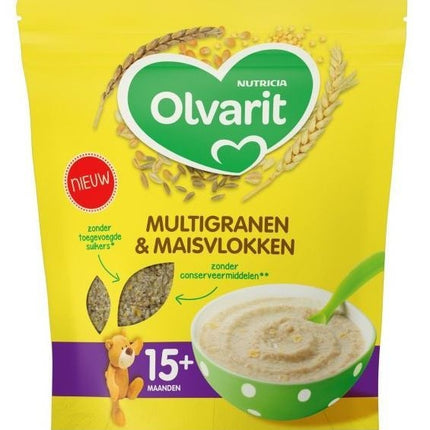 Olvarit Baby Food Multigrain & Corn Flakes 15+ miesięcy