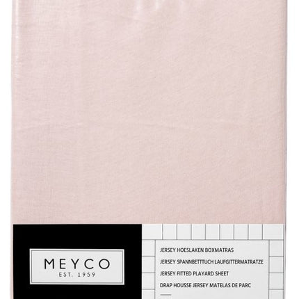 Meyco Prześcieradło Jersy Box Materac Jasnoróżowy 75x95cm