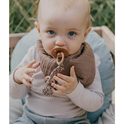 Sznurek do smoczka BIBS ciemny dąb/wanilia