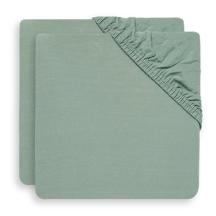 Jollein Prześcieradło Jersey Box Materac Ash Green 75x95cm 2szt