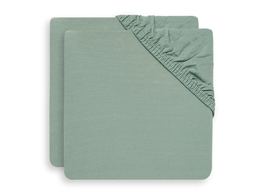 Jollein Prześcieradło Jersey Box Materac Ash Green 75x95cm 2szt