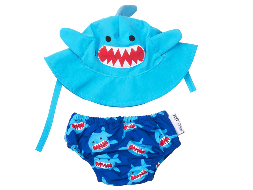 Zestaw Zoocchini Swim Diaper Shark Set