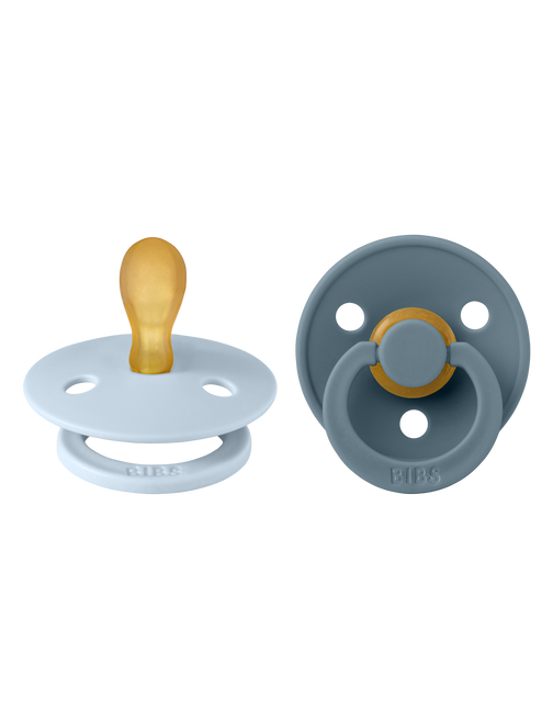 BIBS Smoczek Rozmiar 1 Lateksowy Symetryczny Baby Niebieski/Petrol 2szt.