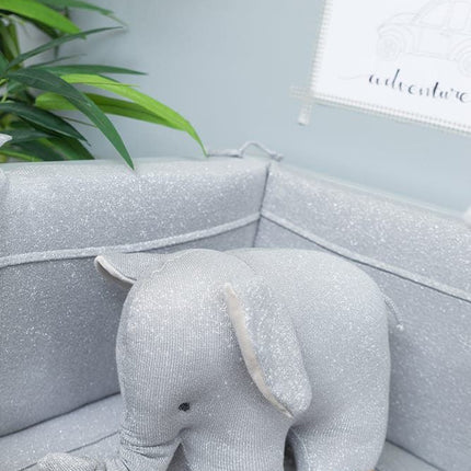 Tylko dla niemowląt Cuddle Elephant Sparkle Silver Grey