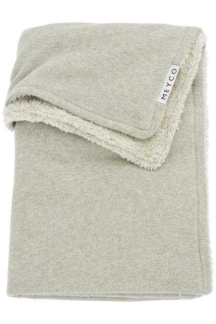 Meyco Kocyk do kołyski Teddy Knit Basic Sand Melange