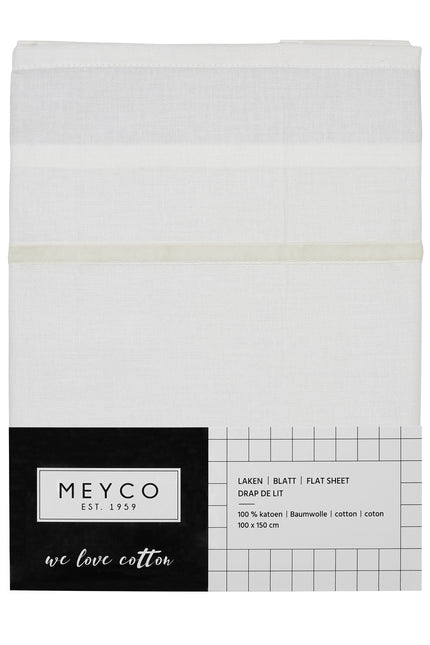 Prześcieradło Meyco Cradle Piping Velvet Offwhite