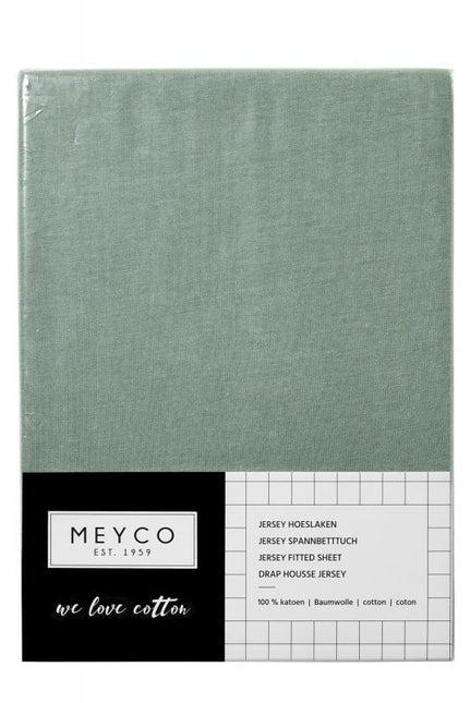 Meyco Prześcieradło Jersey Stone Green 60x120cm