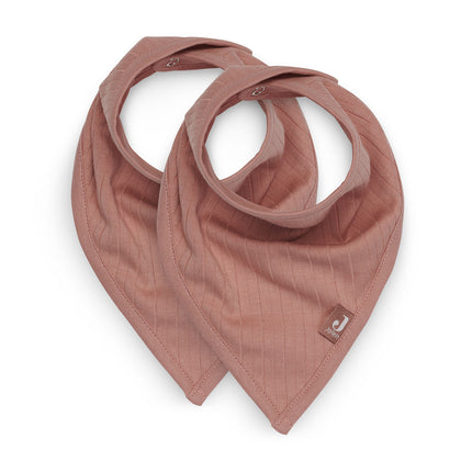 Jollein Bib Bandana Stripe Rosewood 2szt