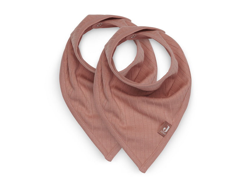 Jollein Bib Bandana Stripe Rosewood 2szt