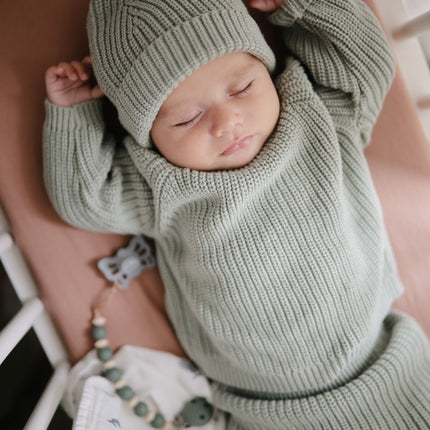 Dziecięcy sweter Mushie Chunky Knit Light Mint