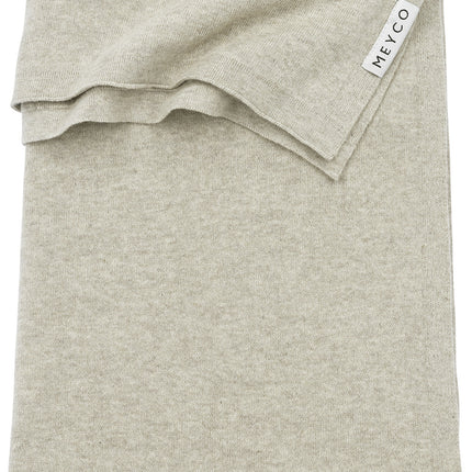 Koc do łóżeczka Meyco Knit Basic Sand Melange