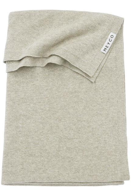 Koc do łóżeczka Meyco Knit Basic Sand Melange