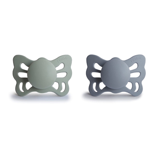 Frigg Smoczek Rozmiar 1 Butterfly Sage/Great Grey Silicone 2-Pack