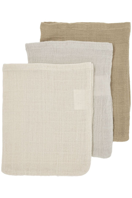 Meyco Washcloth 3-Pack Soft Sand/Greige/Taupe 20X17cm