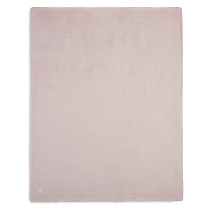 Jollein Kocyk do kołyski Basic Knit Pale Pink/Fleece 75x100cm