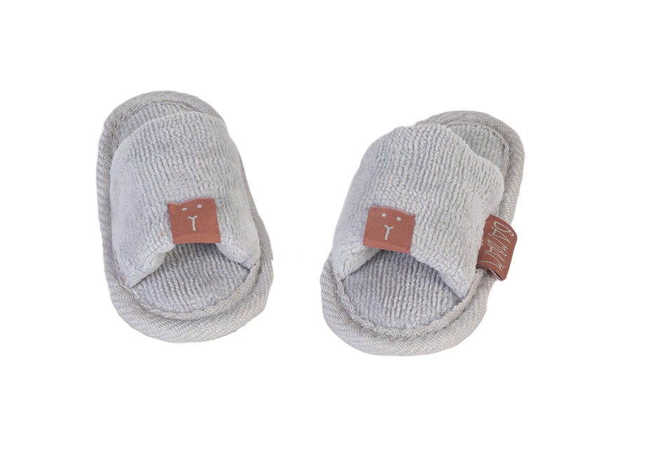 Organiczne kapcie BamBam Babyshoes w kolorze szarym