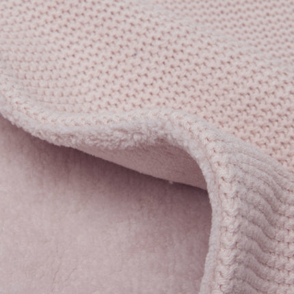 Jollein Kocyk do kołyski Basic Knit Pale Pink/Fleece 75x100cm