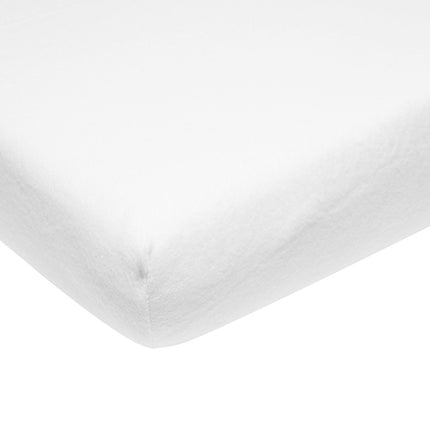 Prześcieradło Meyco Molton Fitted Sheet Stretch White 60x120cm