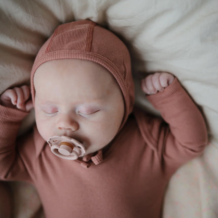 Mushie Baby Hat Bonnet Cedar