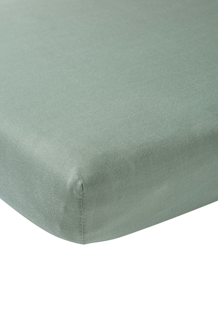 Meyco Prześcieradło Jersy Box Materac Stone Green 75x95cm