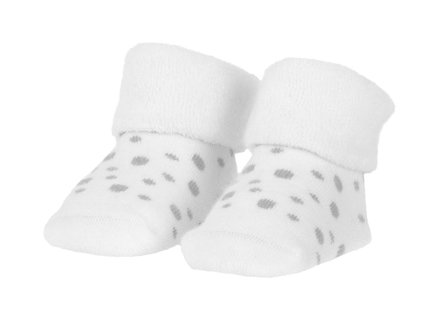 BamBam Babysocks Skarpetki w kropki białe