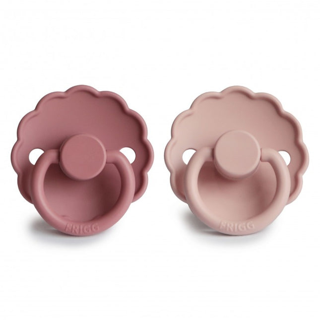 Frigg Smoczek Rozmiar 1 Daisy Blush/Dusty Rose Silicone 2-Pack