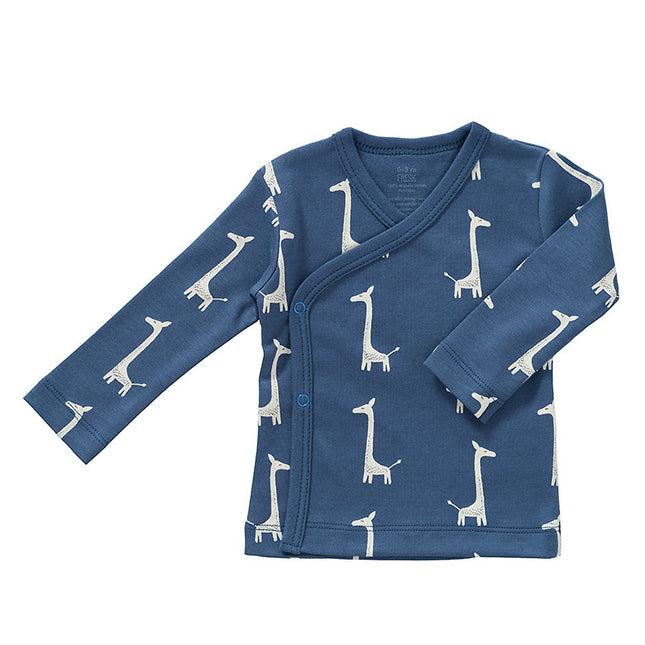 Fresk Wrap Cardigan Giraffe Indigo Blue