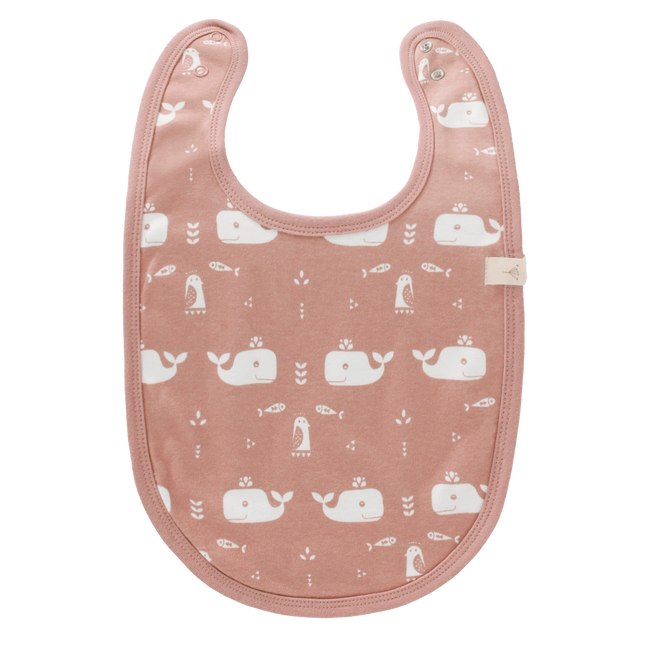 Fresk Bib Whale Mellow Rose