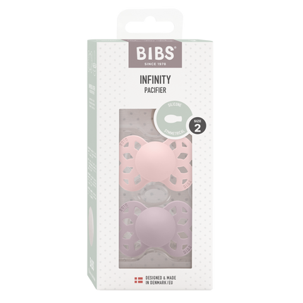 BIBS Smoczek Rozmiar 2 Silikonowy Symetryczny Blossom/Dusky Lilac 2szt.