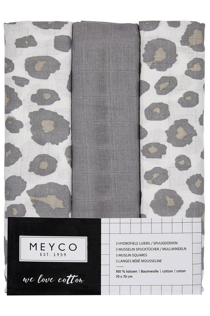 Ściereczka hydrofilowa Meyco 3St Panther Neutral/ Grey/Panter Neutral