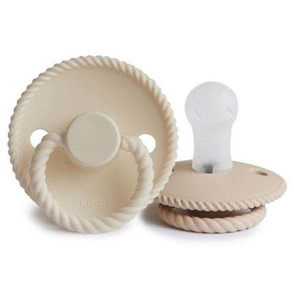 Frigg Smoczek Rozmiar 1 Rope Cream/Croissant Silicone 2-Pack