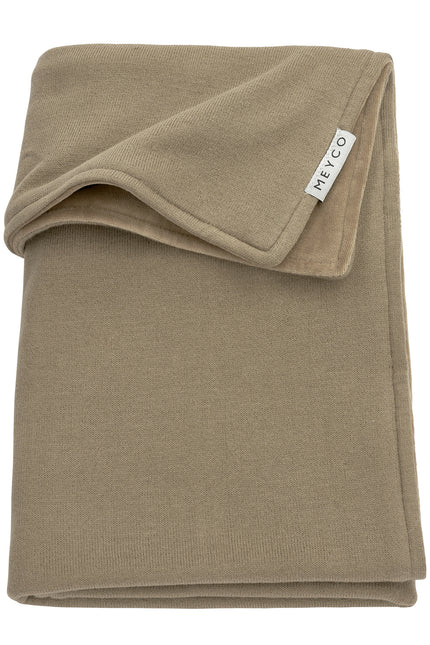 Koc do łóżka Meyco Velvet Knit Basic Taupe