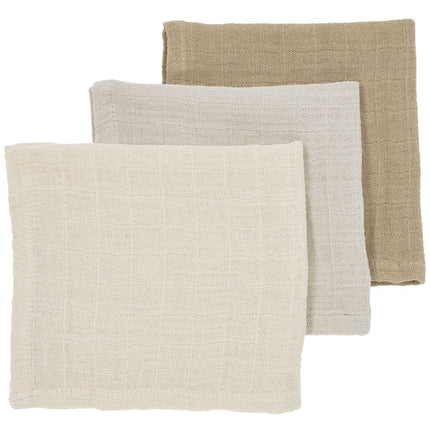 Ściereczka do ust Meyco 3-Pack Soft Sand/Greige/Taupe 30X30cm