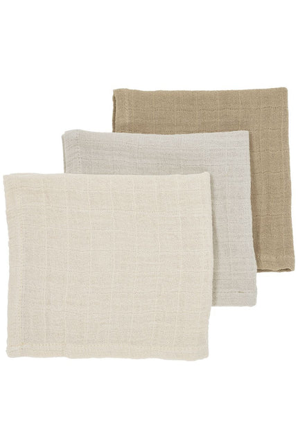 Ściereczka do ust Meyco 3-Pack Soft Sand/Greige/Taupe 30X30cm