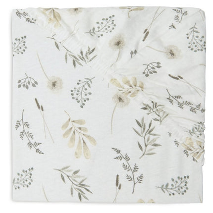 Jollein Hoeslaken Jersey Wild Flowers 60x120cm - Jollein - Babywinkel - 8717329365940