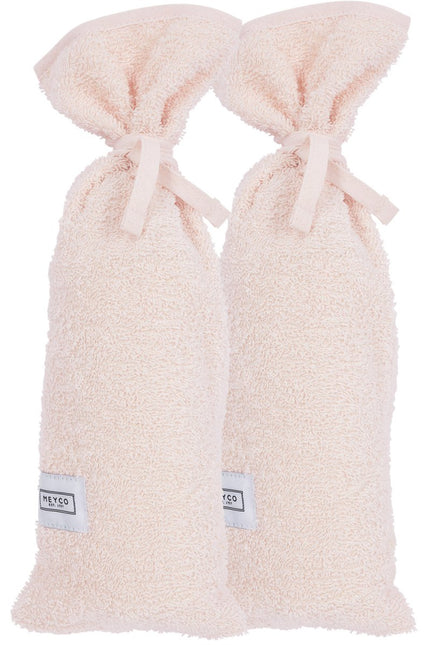 Meyco Kruikenzak 2St Basic Badstof Soft Pink - Meyco - Babywinkel - 4054703612813