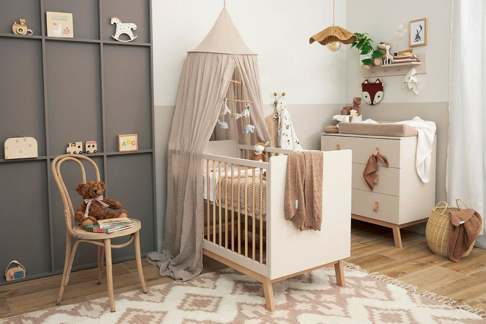 Meyco Ledikantlaken Hello World Taupe 100X150cm - Meyco - Babywinkel - 4054703164022