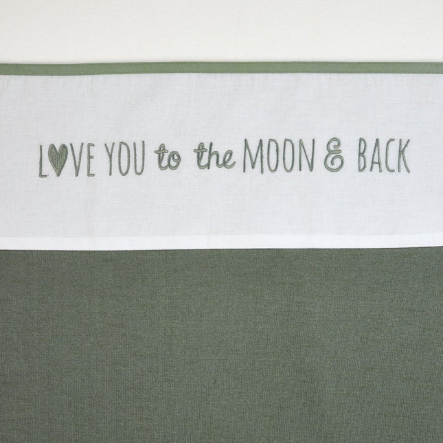 Meyco Ledikantlaken Love You To The Moon & Back Forest Green - Meyco - Babywinkel - 4054703414646