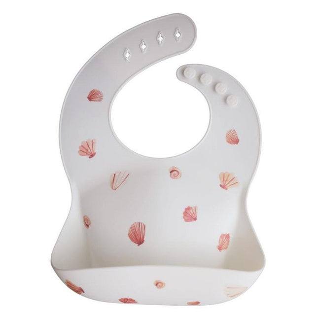 Mushie Slabbetje Siliconen Schelpen Ivory - Mushie - Babywinkel - 7426999778509