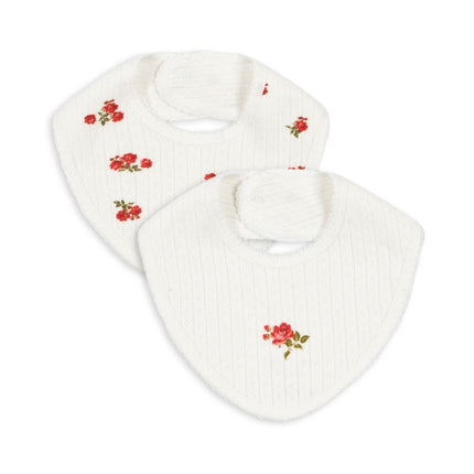 Konges Slojd Bib Minnie Rose Red/ Snow White 2szt.