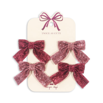 Konges Slojd Hairpin Baby Bow Pink Mix 4szt.